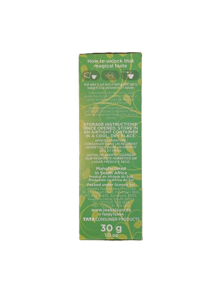 Tetley Green Tea Mint Flavoured 30g