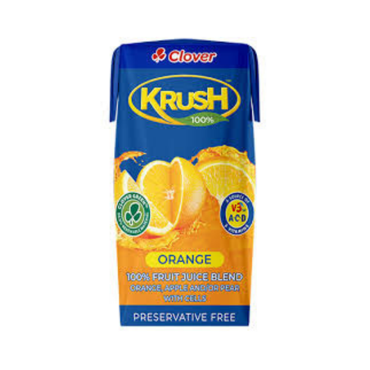 Clover Krush 100% Fruit Juice Blend Orange 200ml