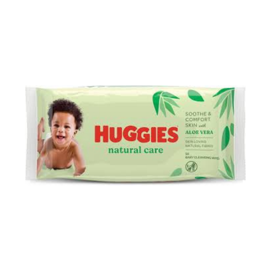 Huggies Natural Care Baby Wipes Aloe Vera 50s