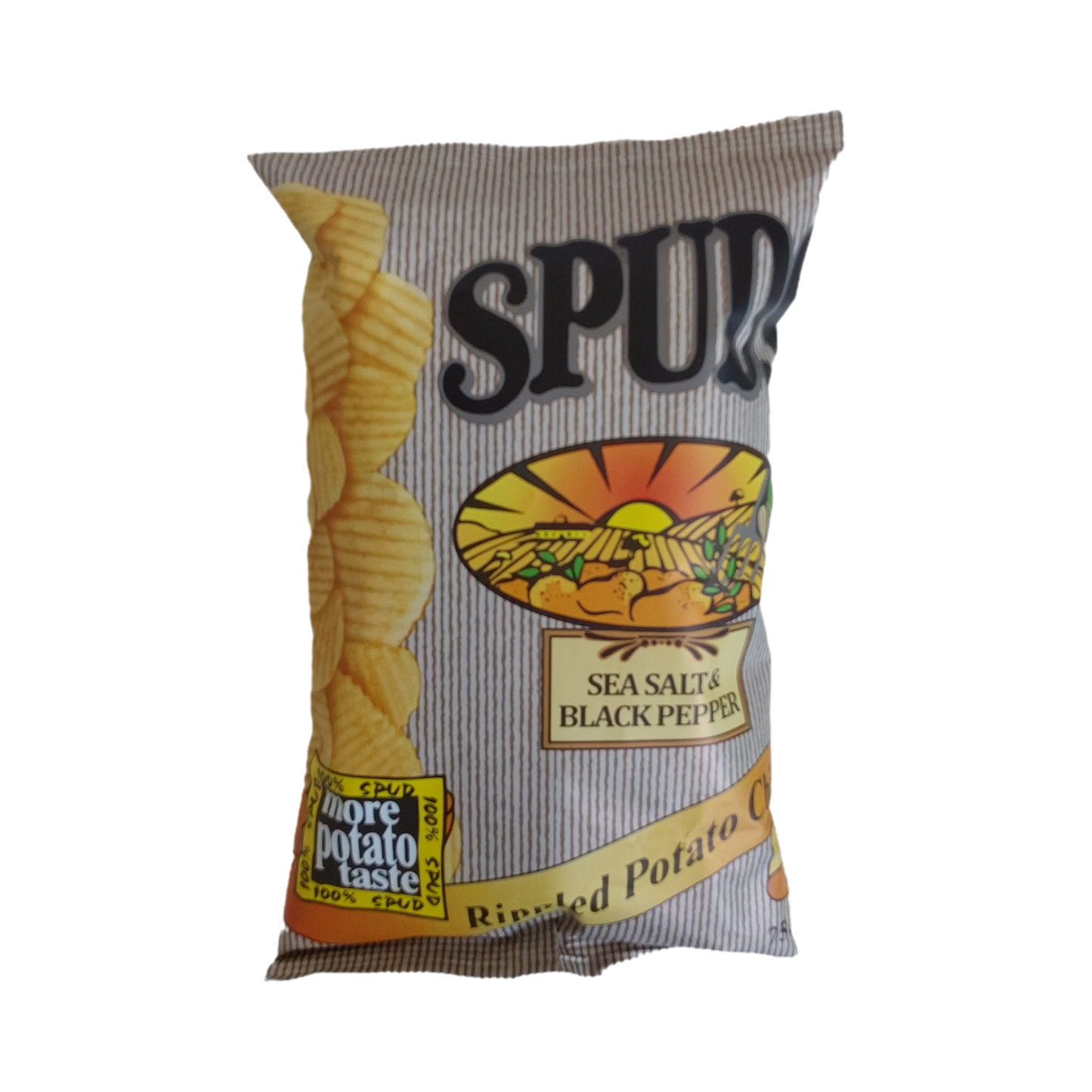 Spuds Sea Salt & Black Pepper Rippled Potato Chips 75g