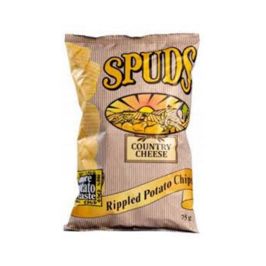 Spuds Country Cheese Rippled Potato Chips 75g
