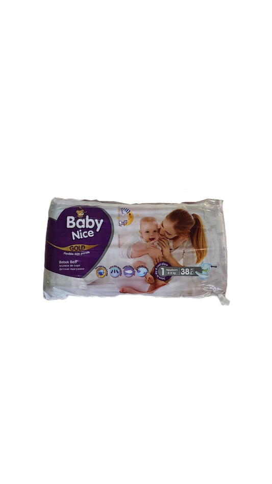 Baby Nice Diapers Size 1 38s