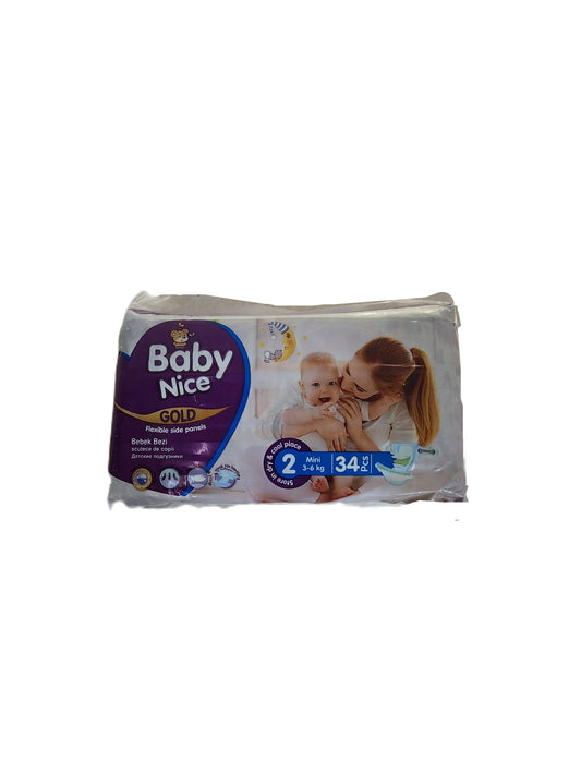 Diapers Baby Nice Size 2 (3 to 6kg) 34s