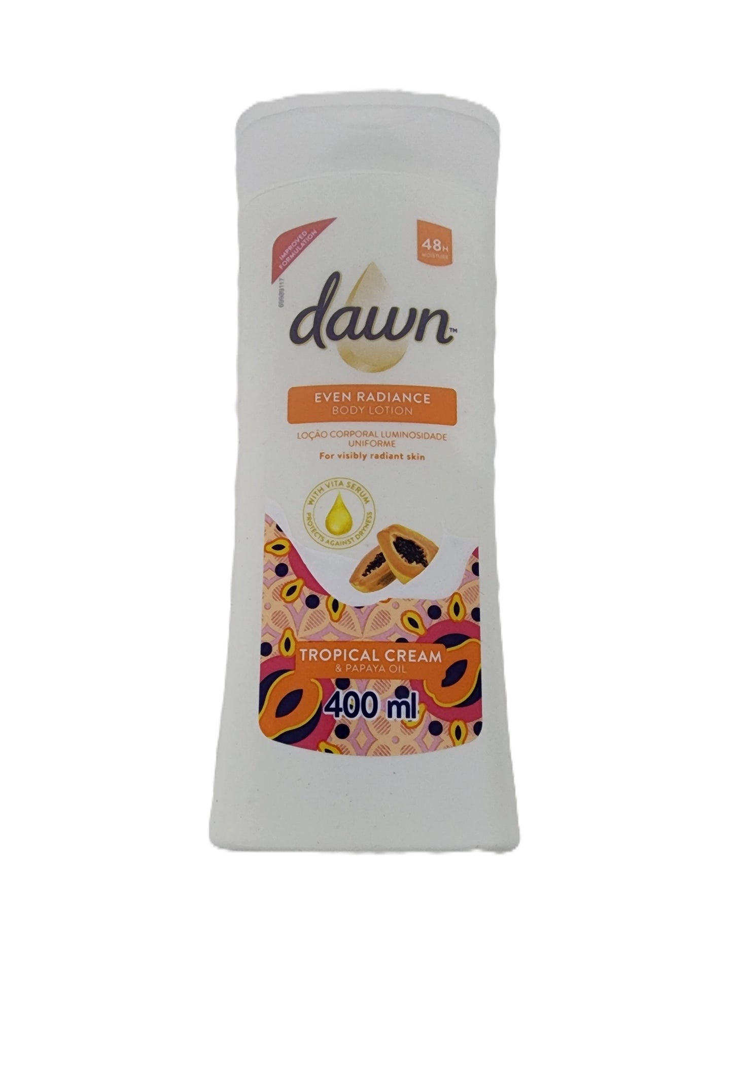 Dawn Body Lotion Even Radiance Tropical Cream & Papaya Oil 400ml