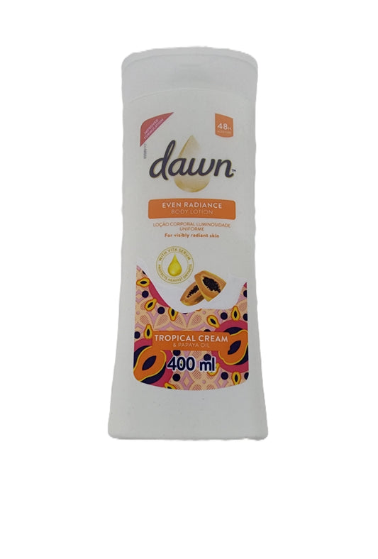 Dawn Body Lotion Even Radiance Tropical Cream & Papaya Oil 400ml