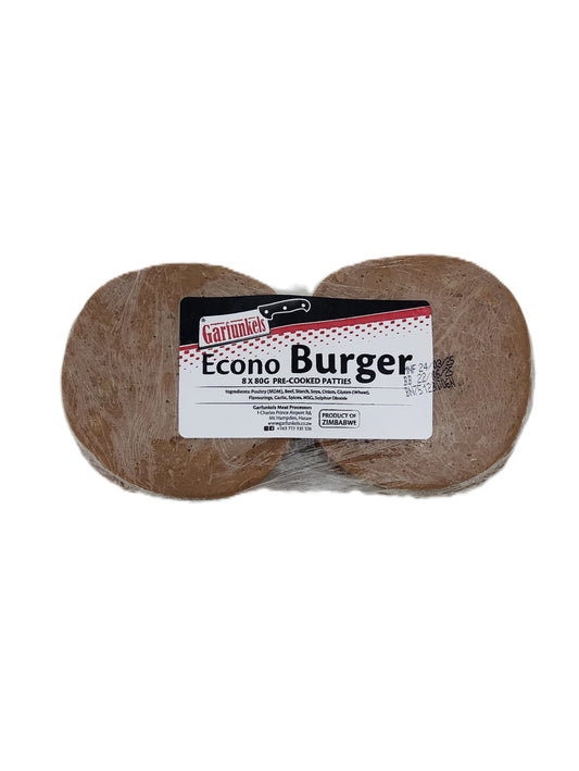 Garfunkels Econo Burger Pre-Cooked Patties 80g x 8