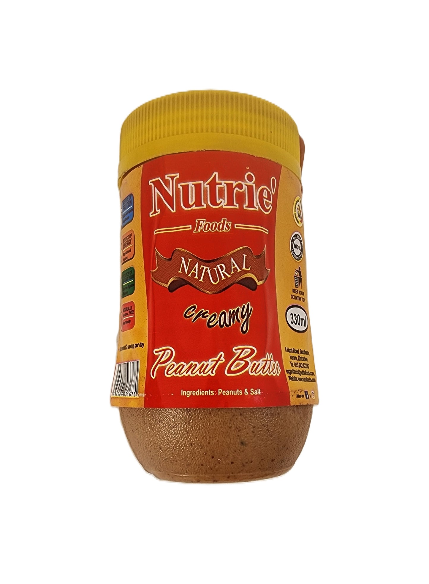 Nutrie Foods Natural Creamy Peanut Butter 330ml