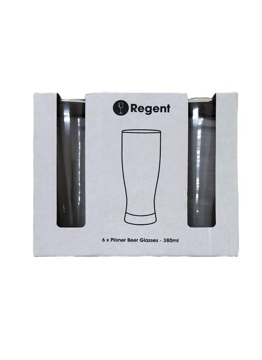 Regent Plisner Beer Glasses 6Pcs Set 380ml