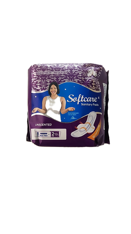SoftCare Unscented Sanitary Pads 8s