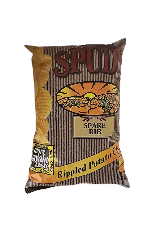 Spuds Spare Rib Rippled Potato Chips 75g